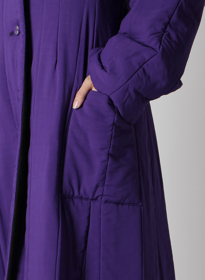 OVERDYE WOOL VIERA REVERSIBLE COLLARLESS COAT