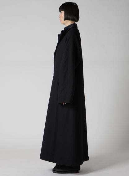 OVERDYE WOOL VIERA REVERSIBLE COLLARLESS COAT