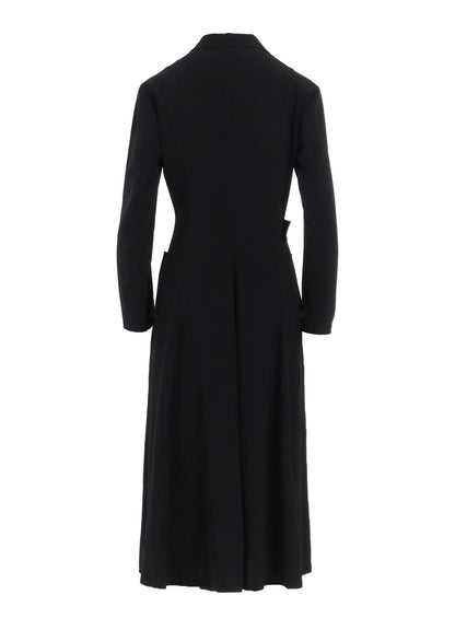 TA/PE CREPE DE CHINE WAIST BELT D COAT