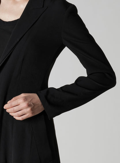 TA/PE CREPE DE CHINE WAIST BELT D COAT