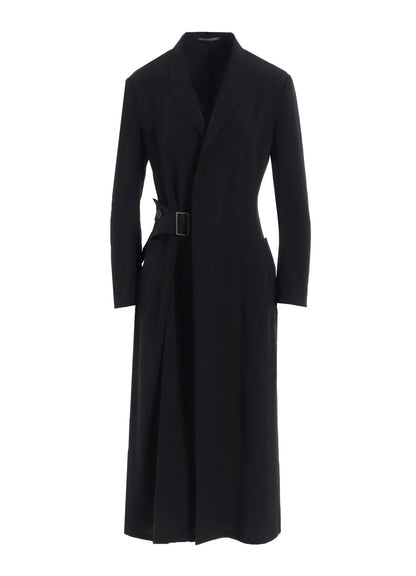 TA/PE CREPE DE CHINE WAIST BELT D COAT