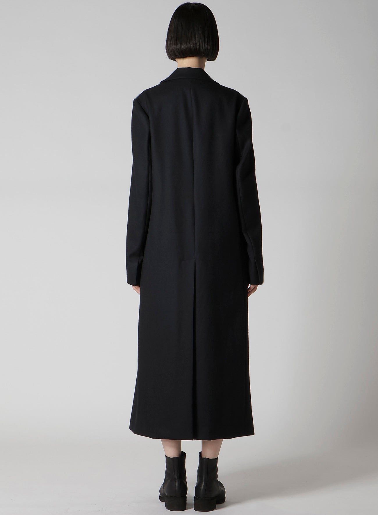 W/SAXONY R DOUBLE LAYERED LONG COAT