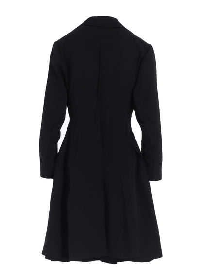 GABARDINE PANELED FLARE COAT