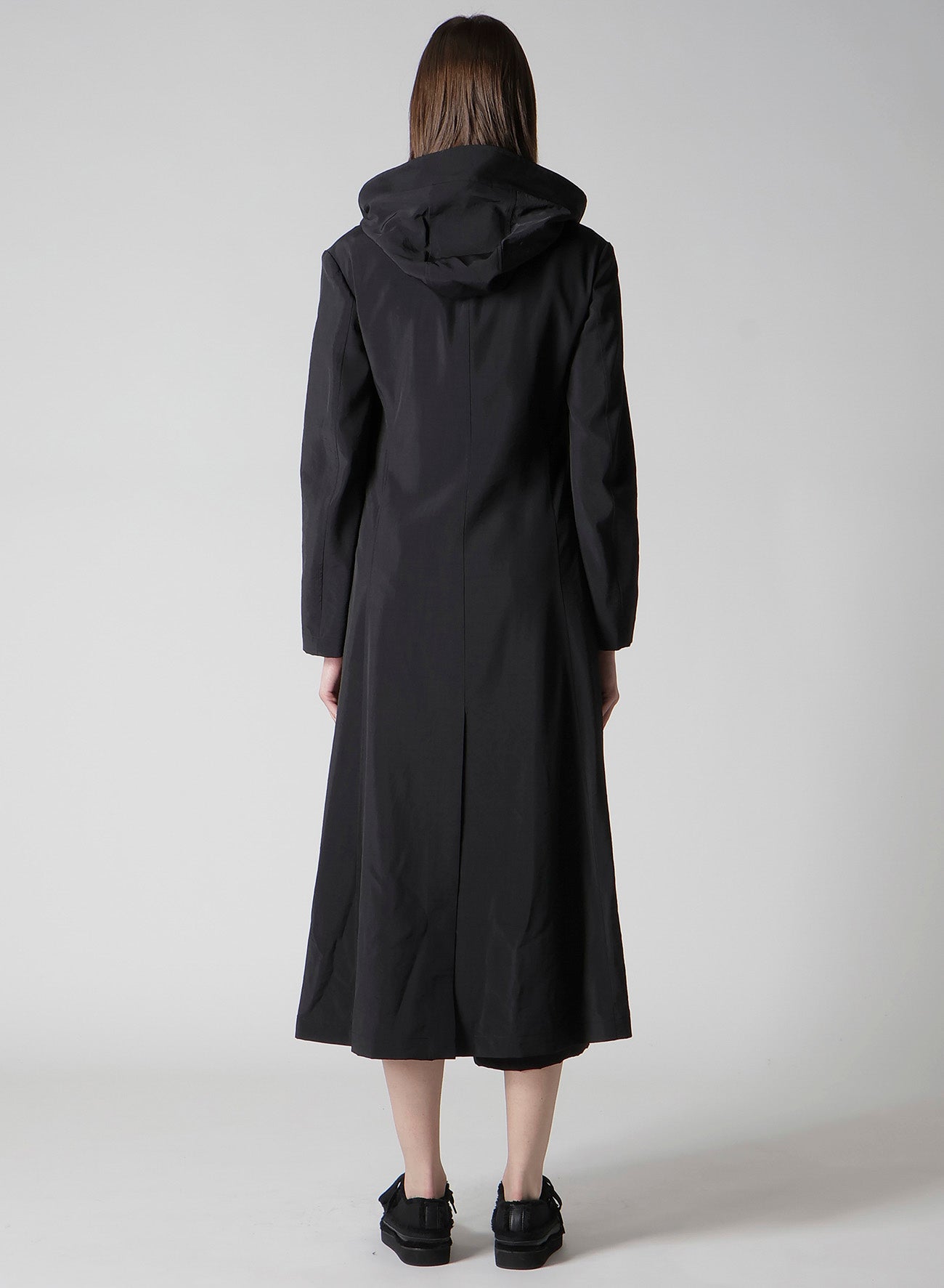 Ny/Si TAFFETA HOODED ZIP COAT