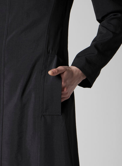 Ny/Si TAFFETA HOODED ZIP COAT