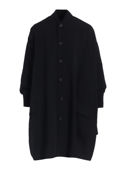 GABARDINE PADDED DRAPE COAT