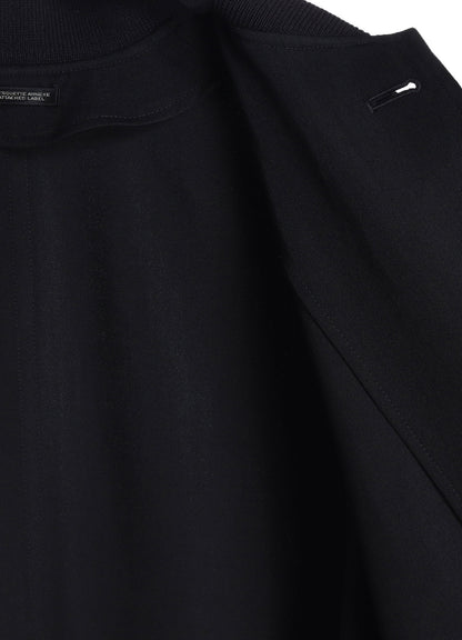 GABARDINE PADDED DRAPE COAT