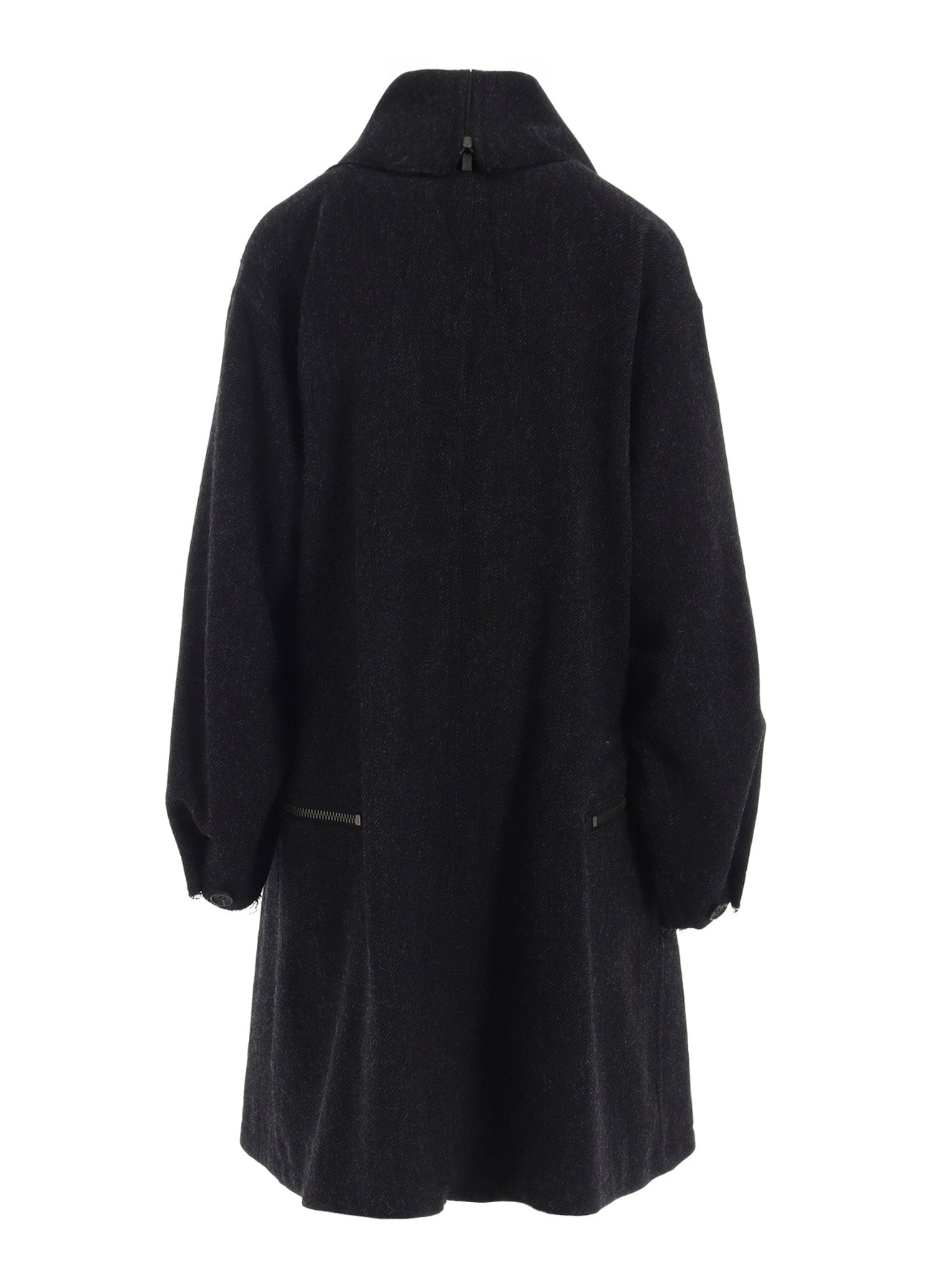 TWEED CLOTH B COLLAR COAT