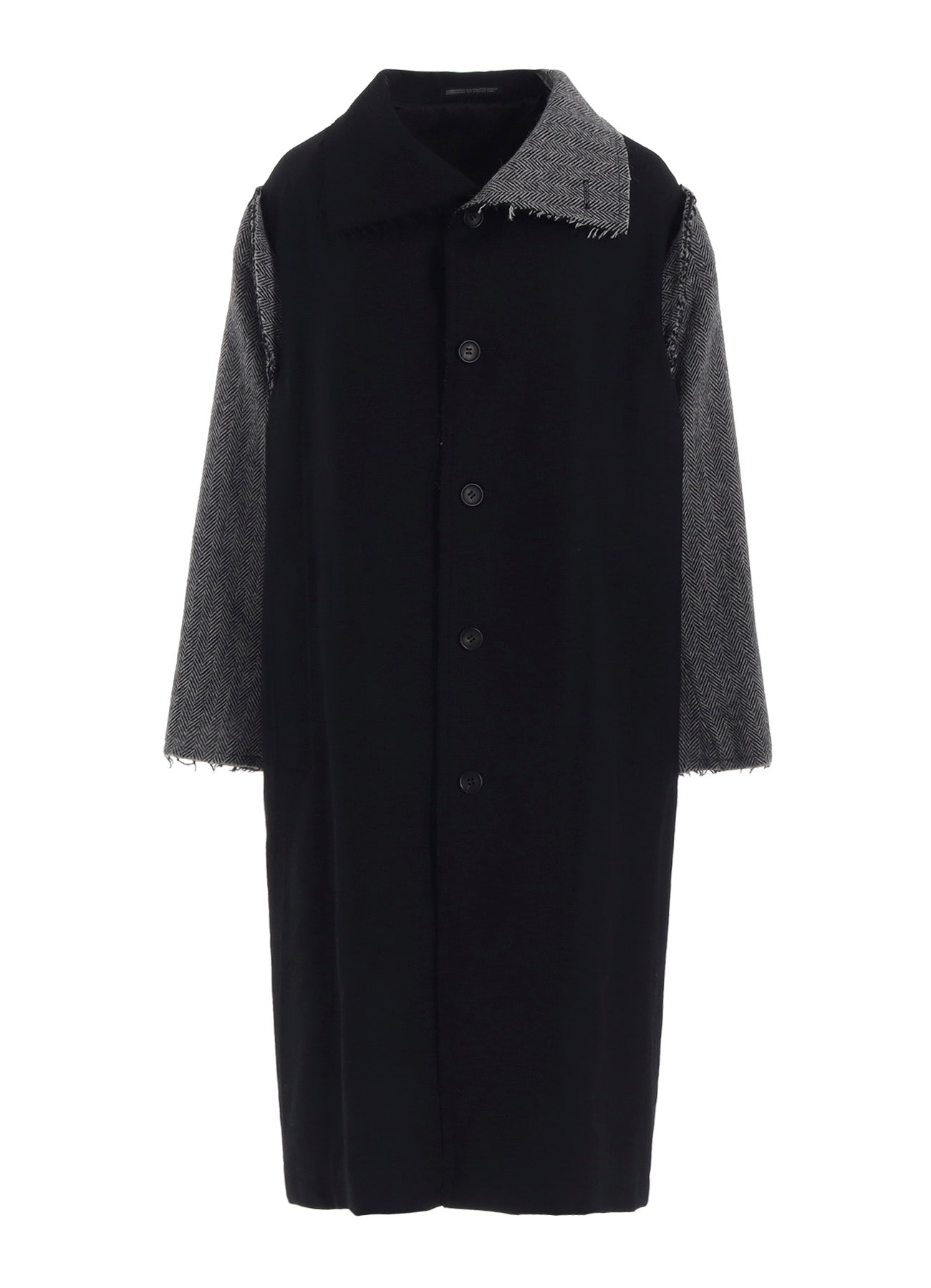 W/SAXONY B/TWEED STAND COAT