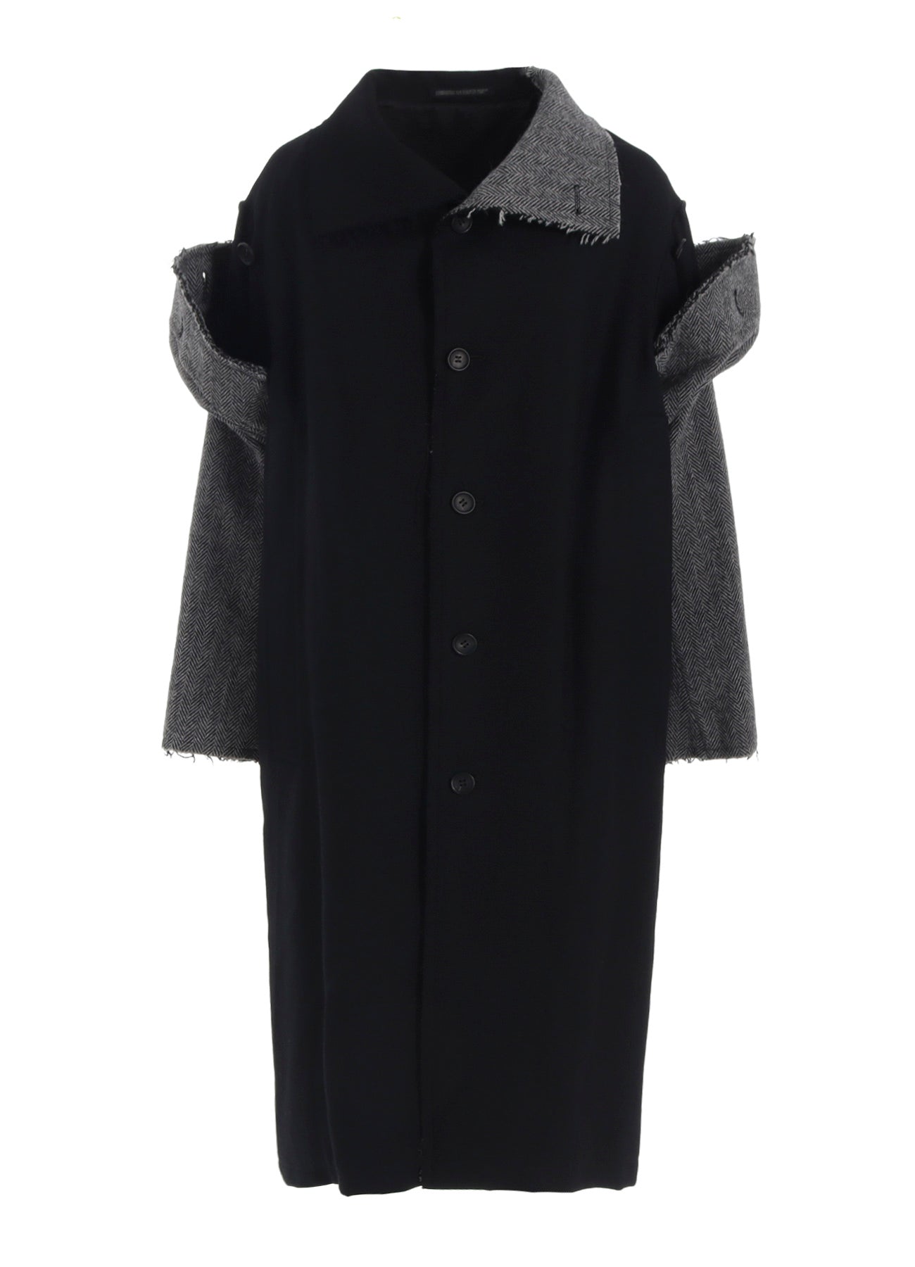 W/SAXONY B/TWEED STAND COAT