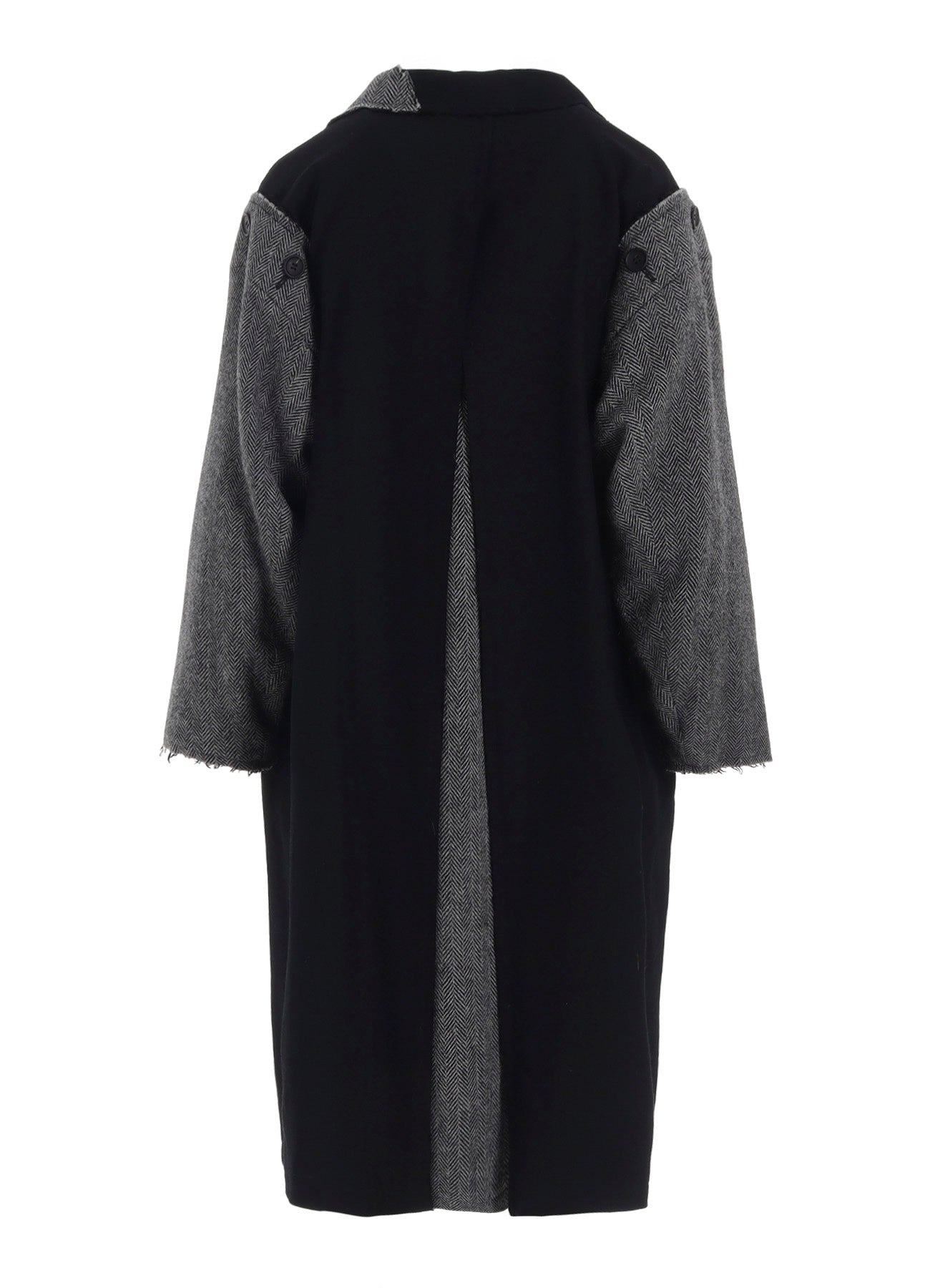 W/SAXONY B/TWEED STAND COAT