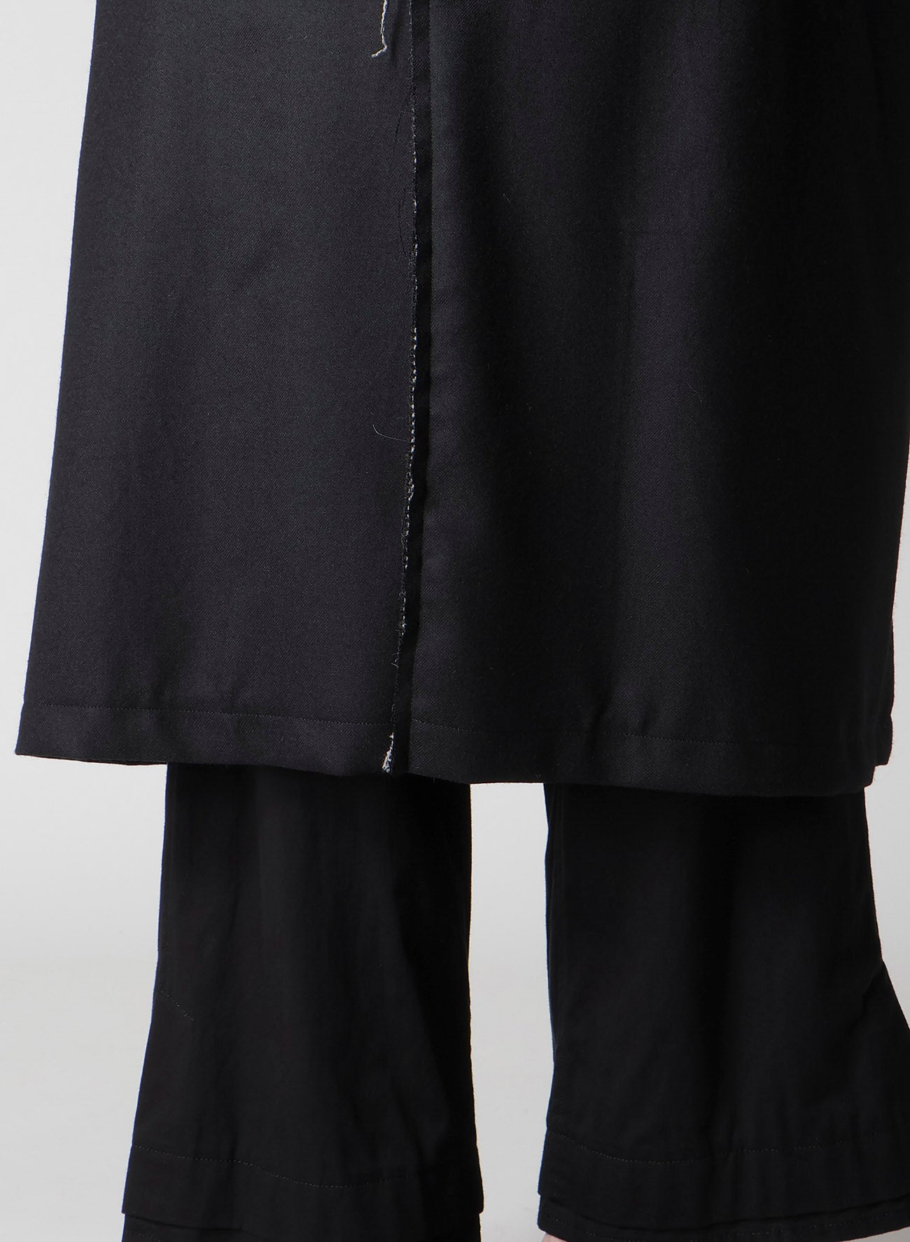 W/SAXONY B/TWEED STAND COAT