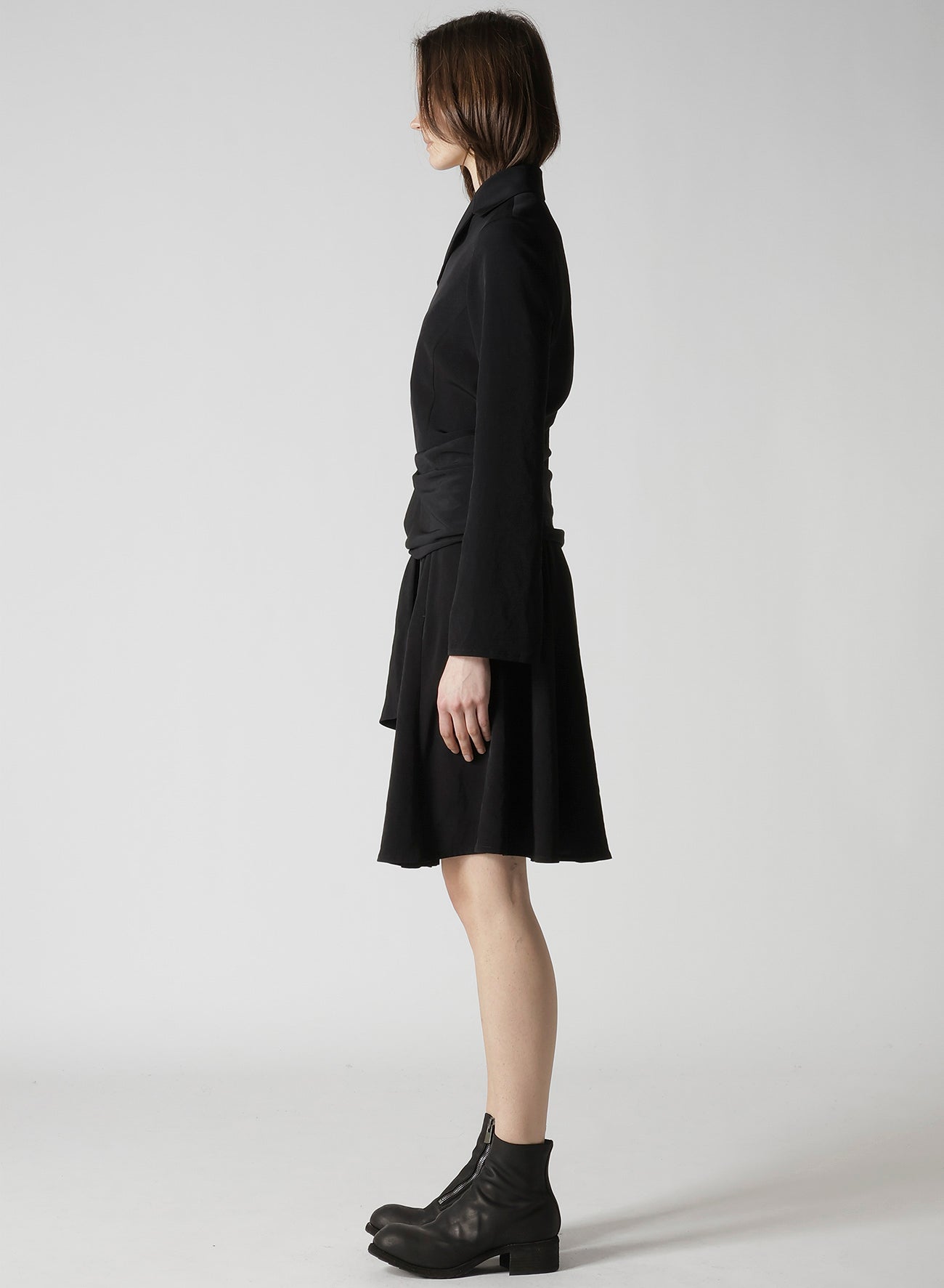 TA/PE CREPE DE CHINE KNOT DETAIL WRAP DRESS