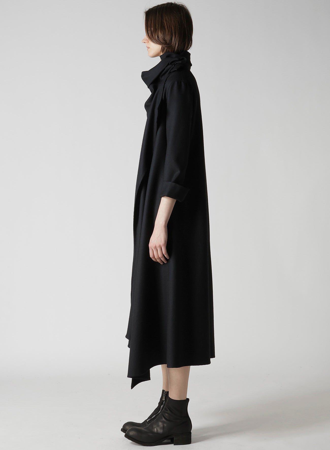 W/SAXONY DRAPED NECK DRESS