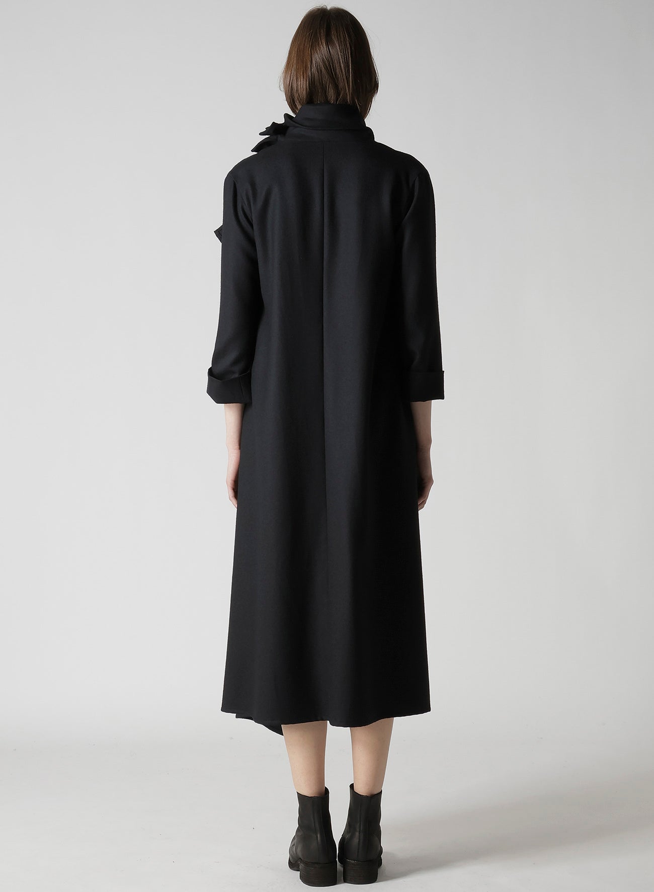 W/SAXONY DRAPED NECK DRESS
