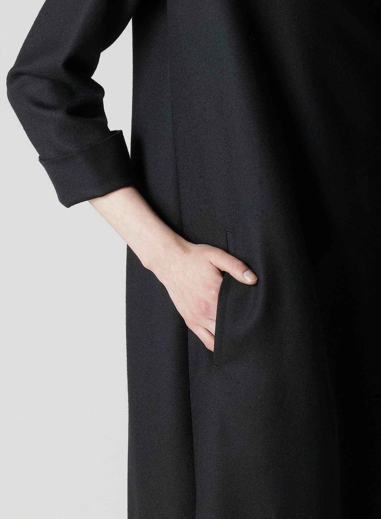 W/SAXONY DRAPED NECK DRESS