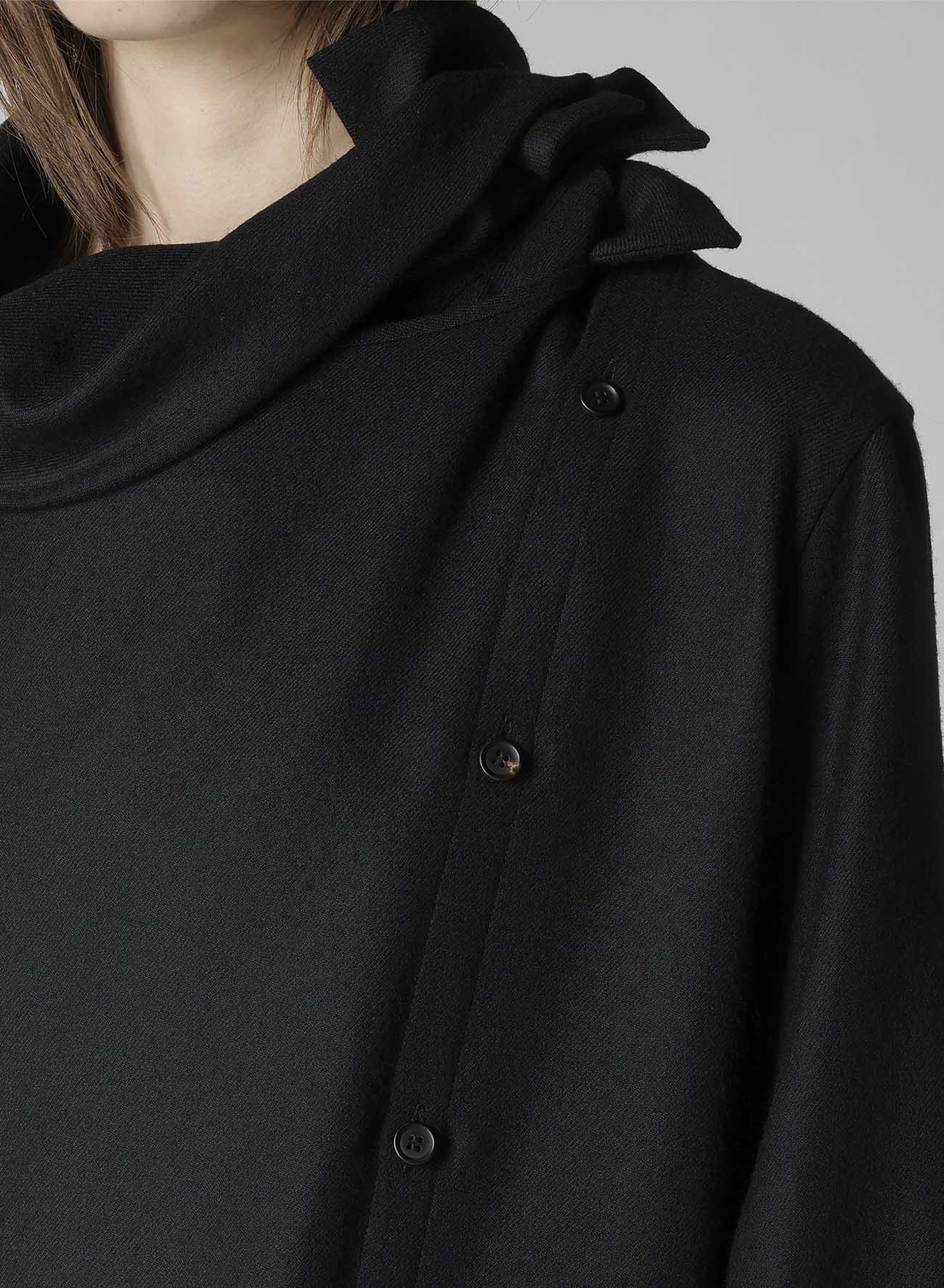 W/SAXONY DRAPED NECK DRESS