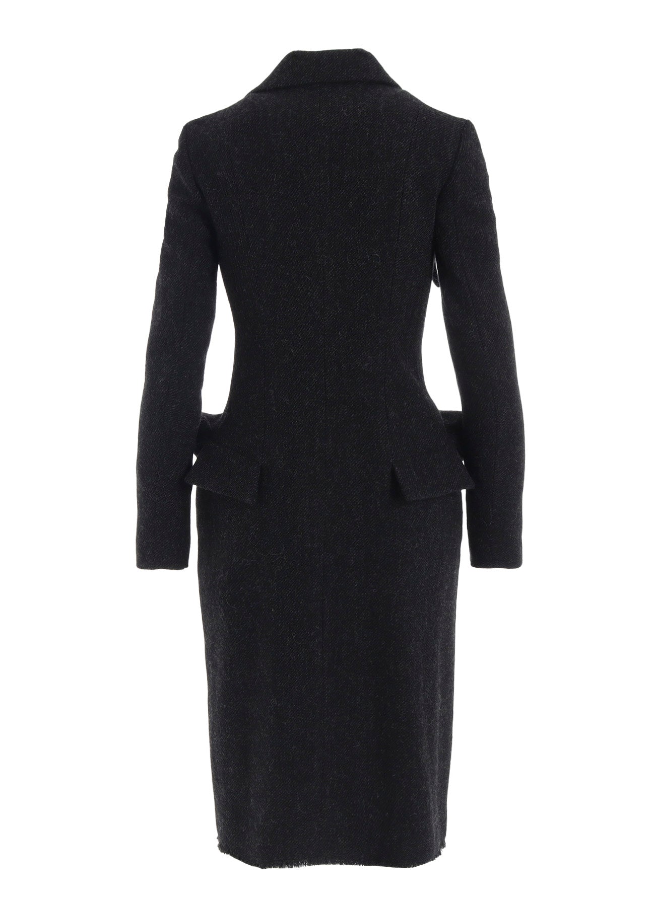 TWEED CLOTH FLAP DETAIL SLIM DRESS
