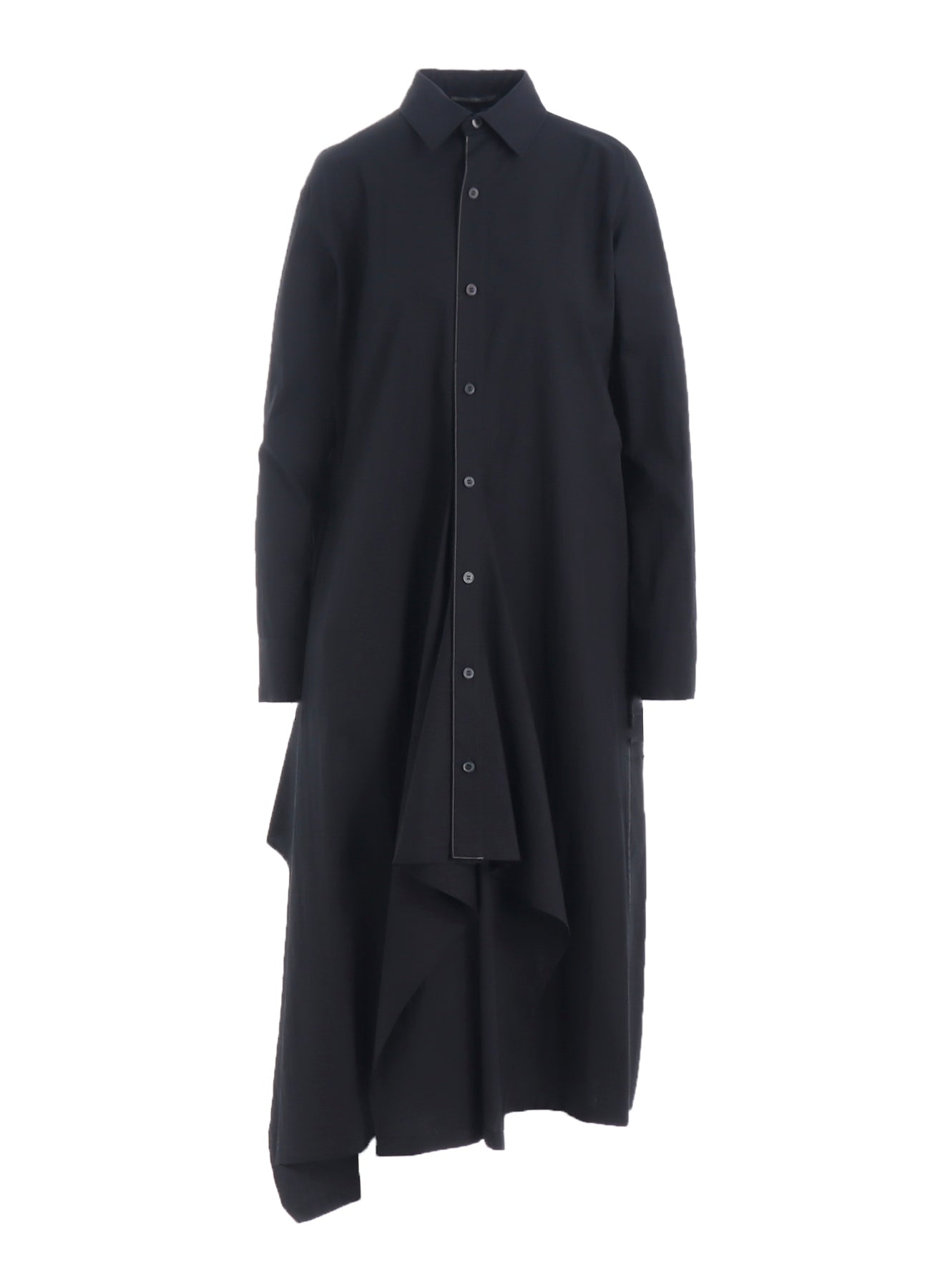 COTTON BROAD DRAPED SHIRT DRESS