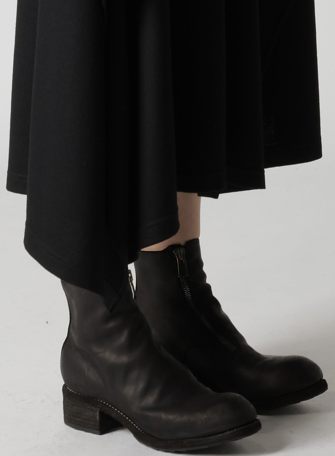 WASHABLE WOOL DRAPED SHIRT DRESS