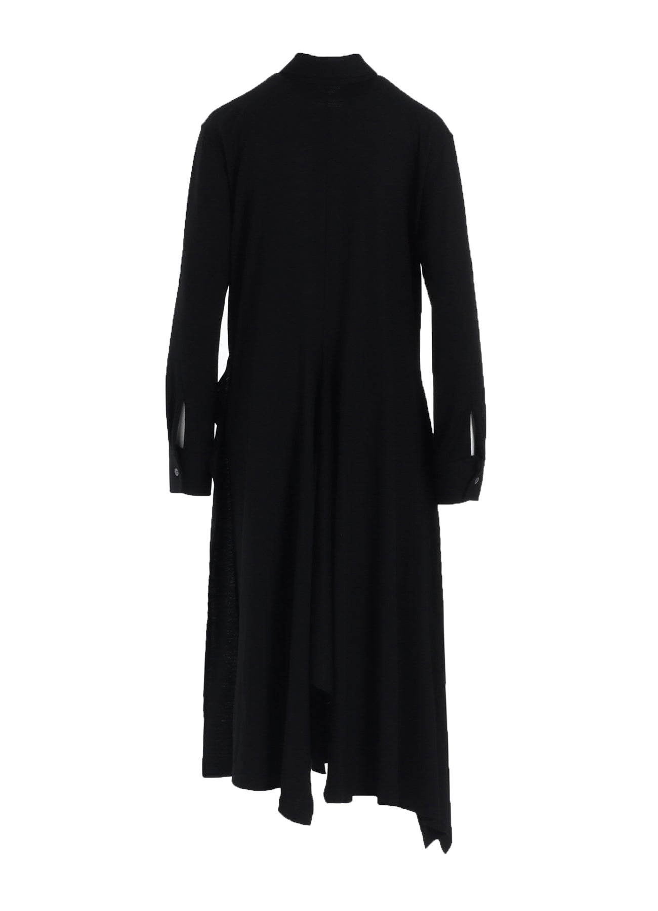 WASHABLE WOOL DRAPED SHIRT DRESS