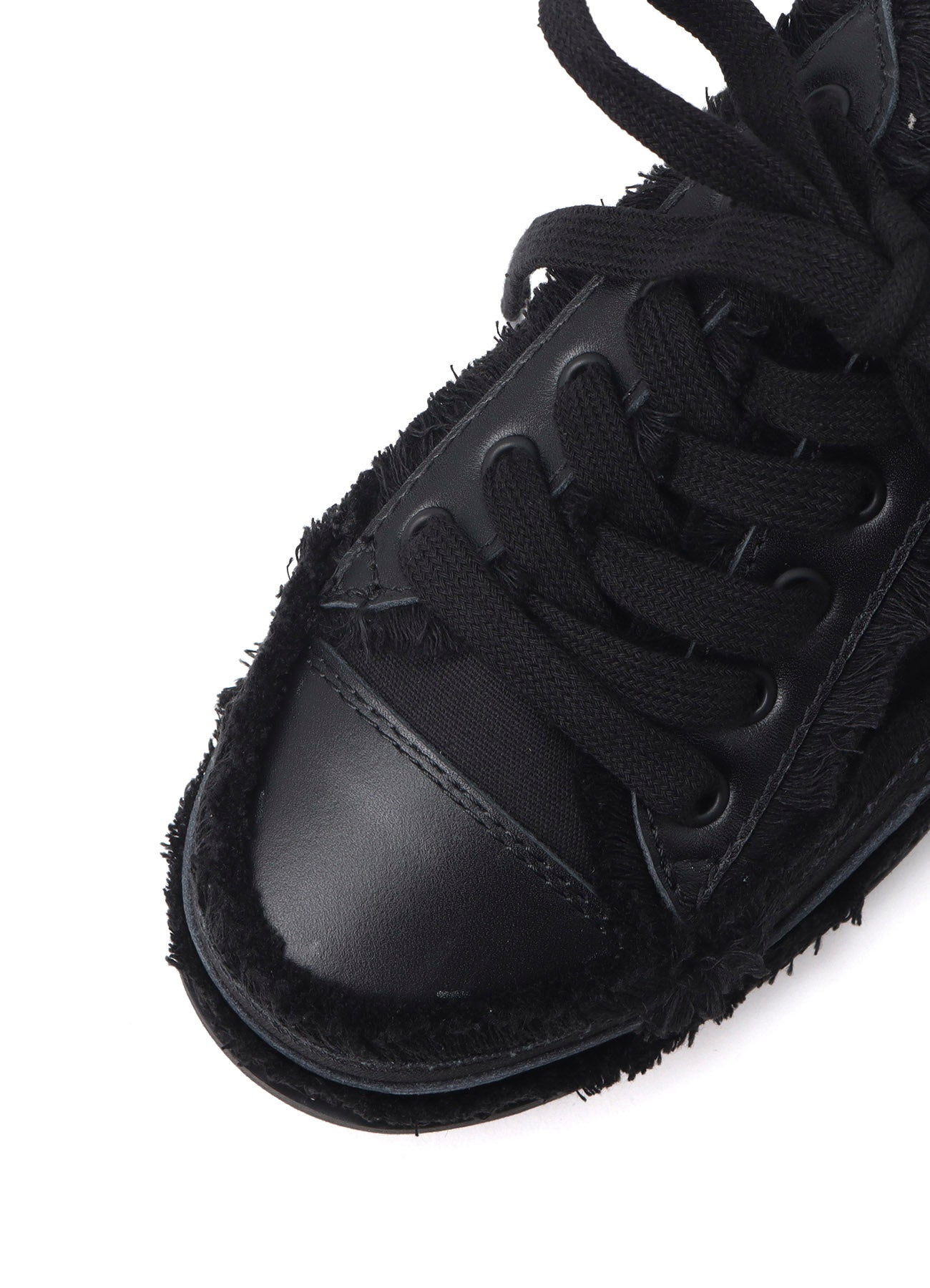 COTTON CANVAS A LOW-CUT FRINGE SNEAKERS