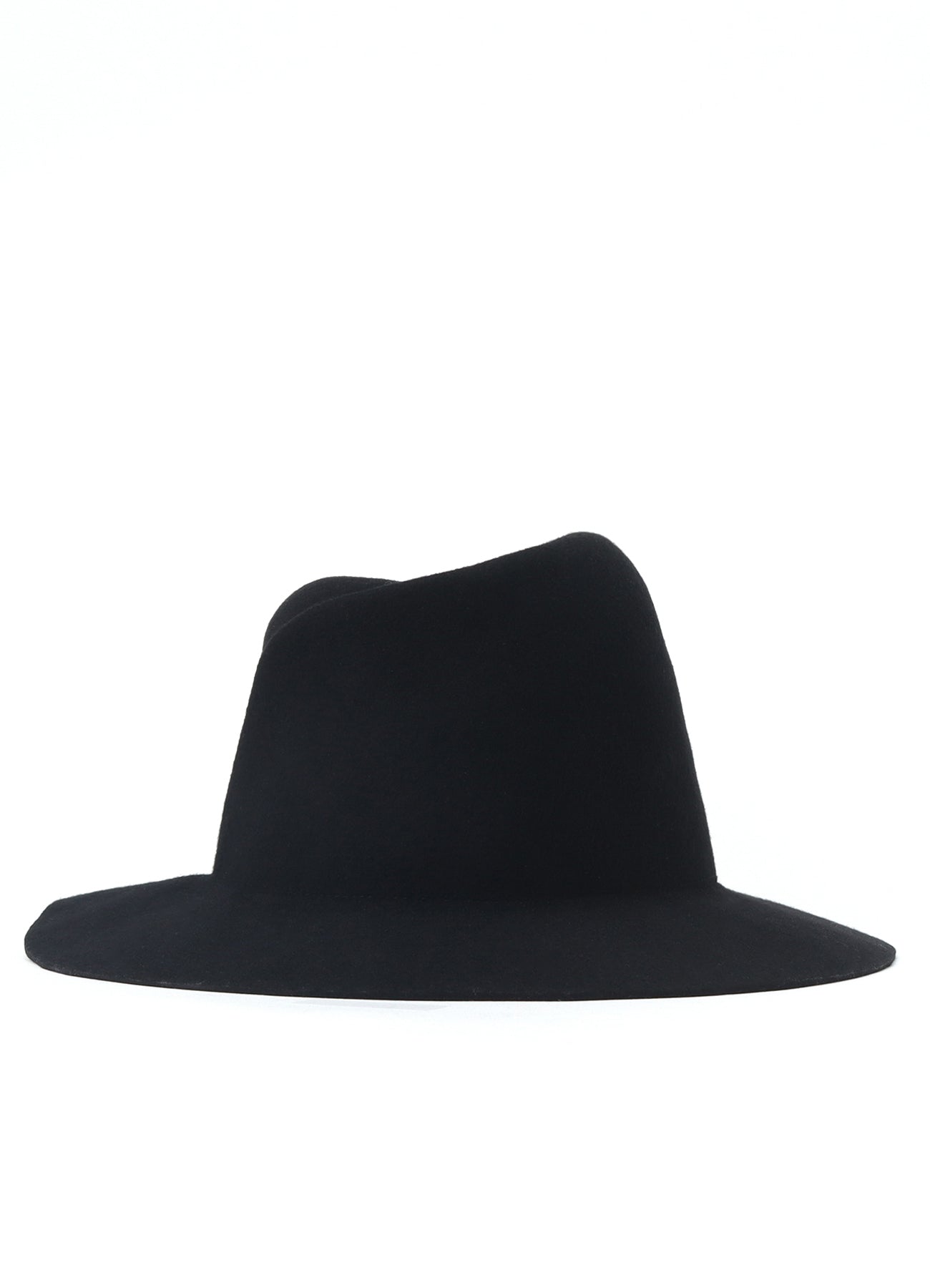 HAT MATERIAL BK TUCKED FEDORA