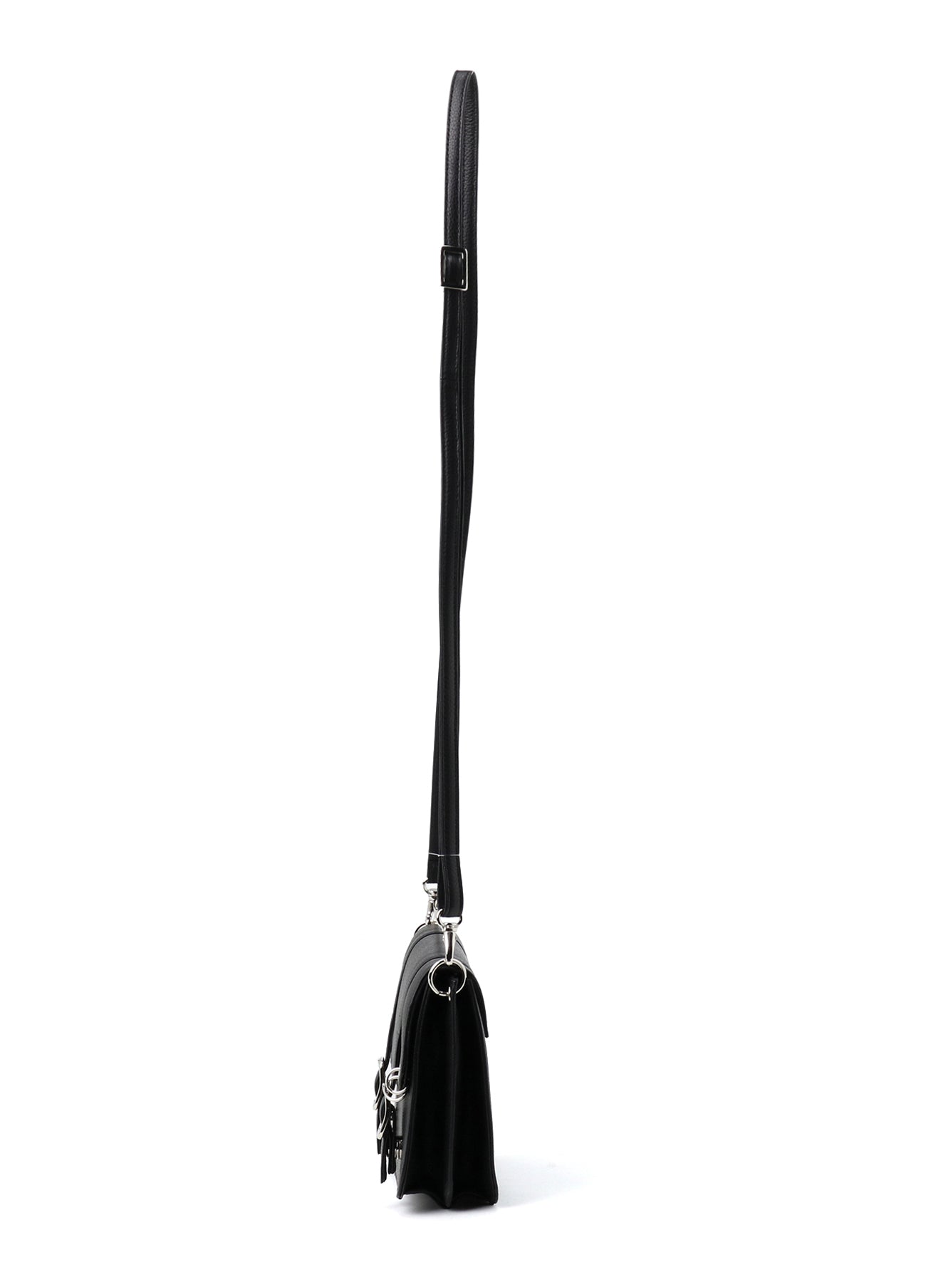 SHRINKED LEATHER FLAP MINI SHOULDER BAG