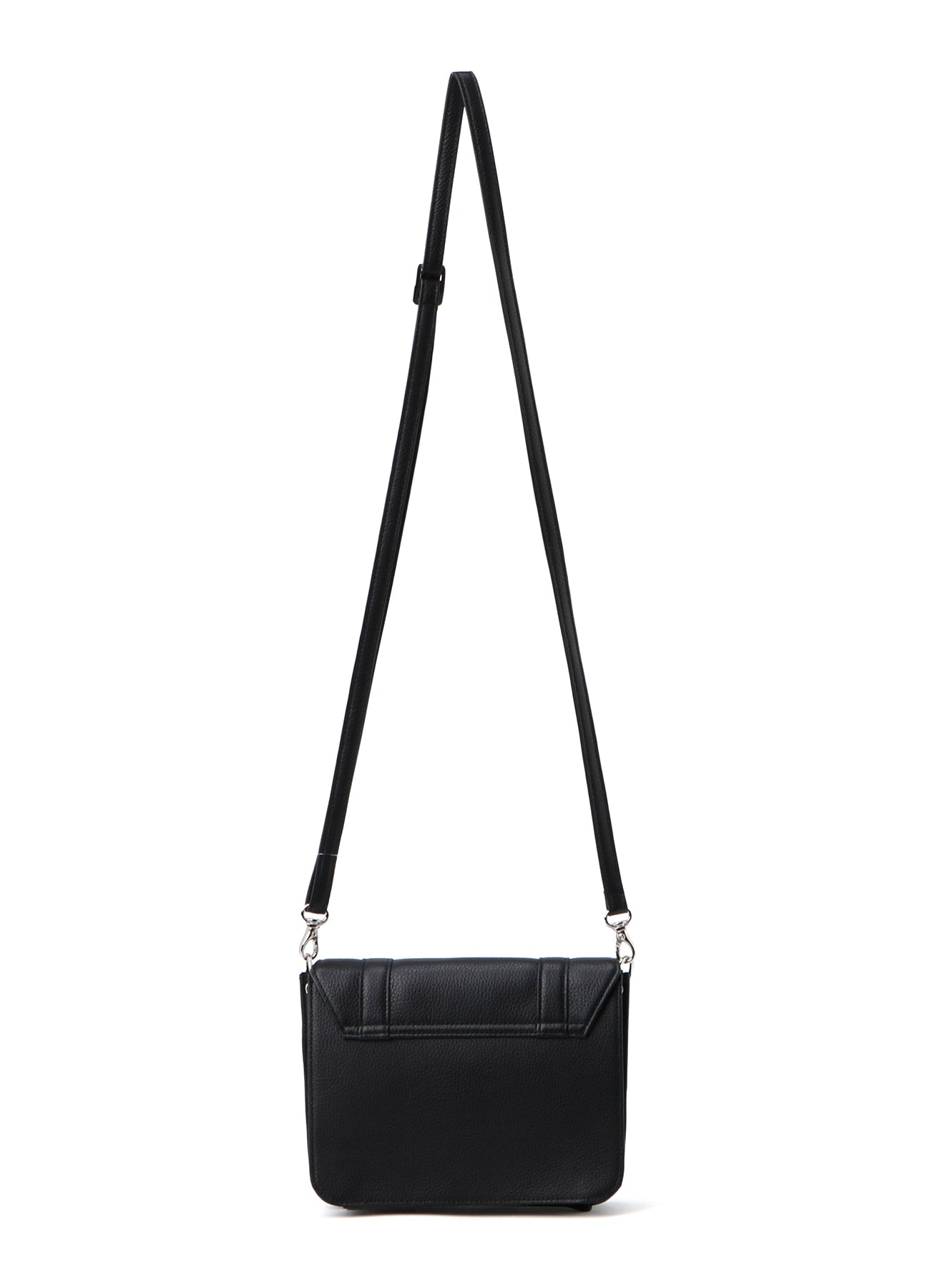 SHRINKED LEATHER FLAP MINI SHOULDER BAG