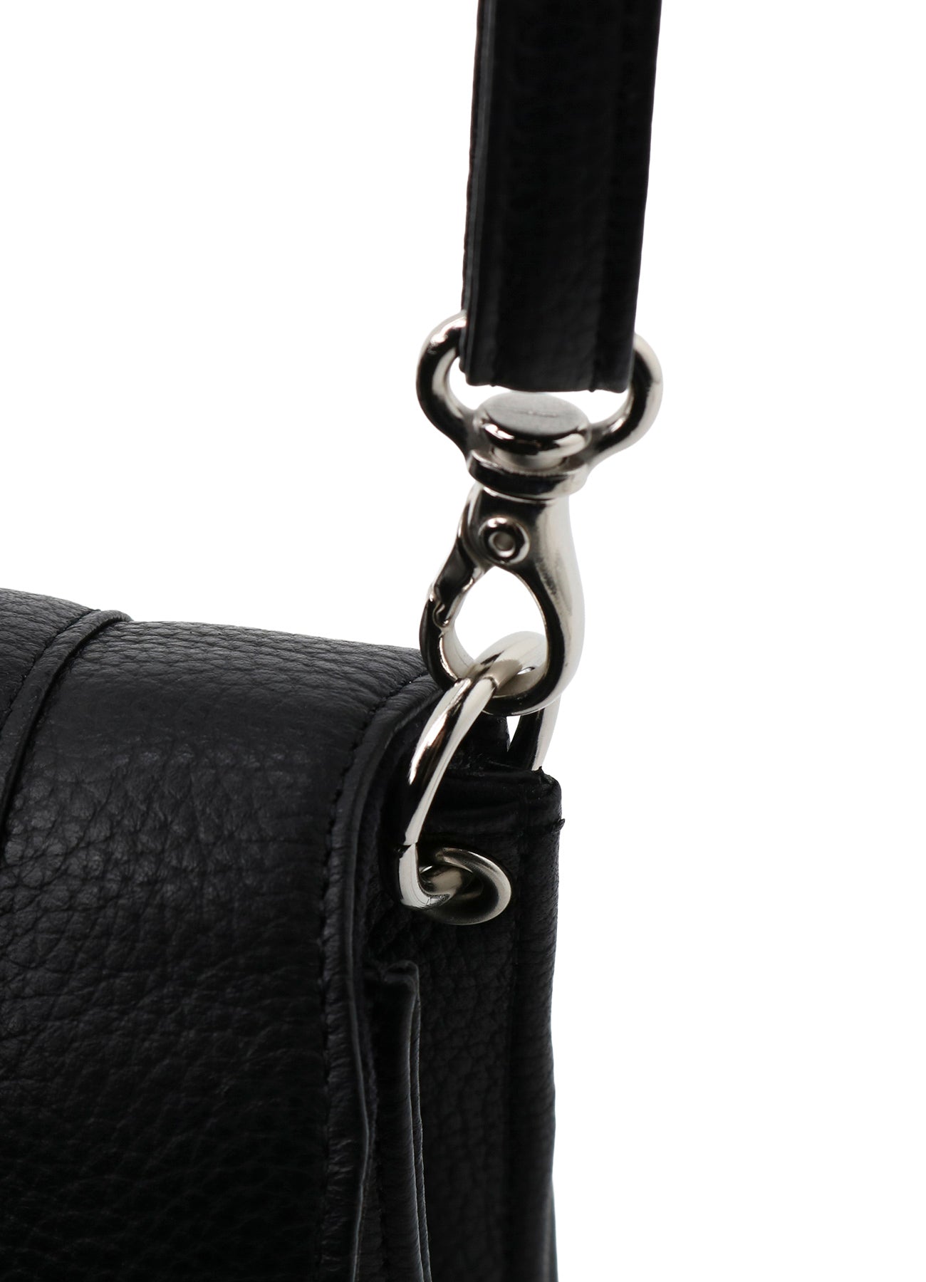 SHRINKED LEATHER FLAP MINI SHOULDER BAG