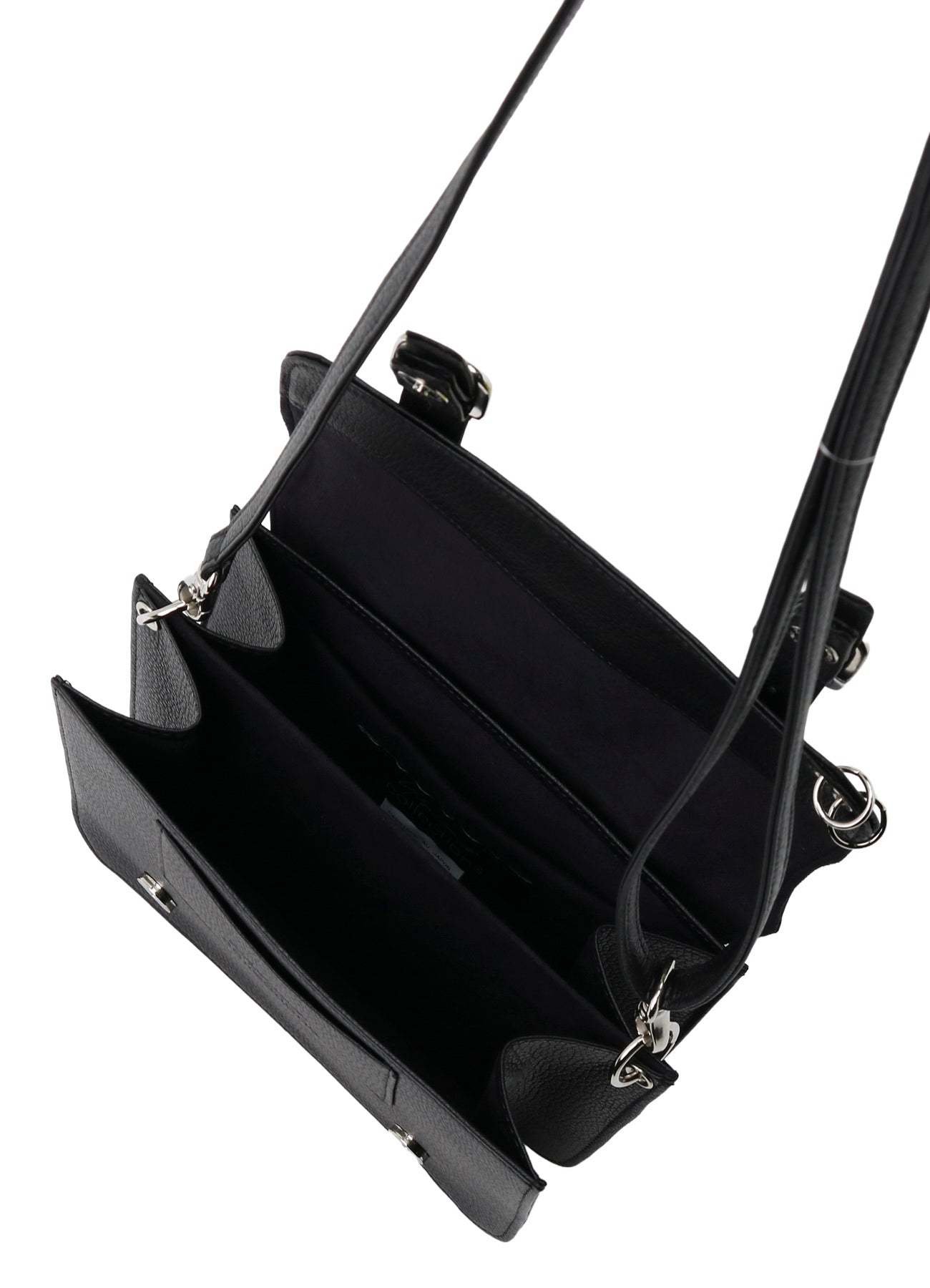 SHRINKED LEATHER FLAP MINI SHOULDER BAG