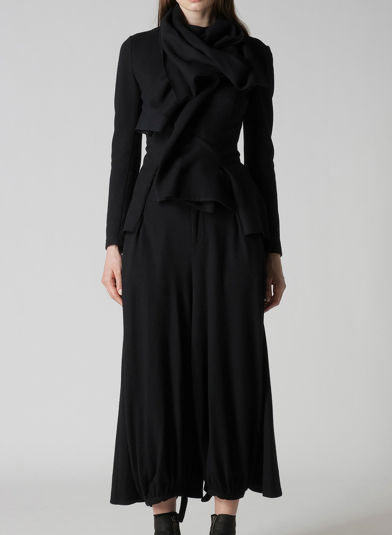 SOFT WOLLEN 1/14 STOLE DETAIL JACKET