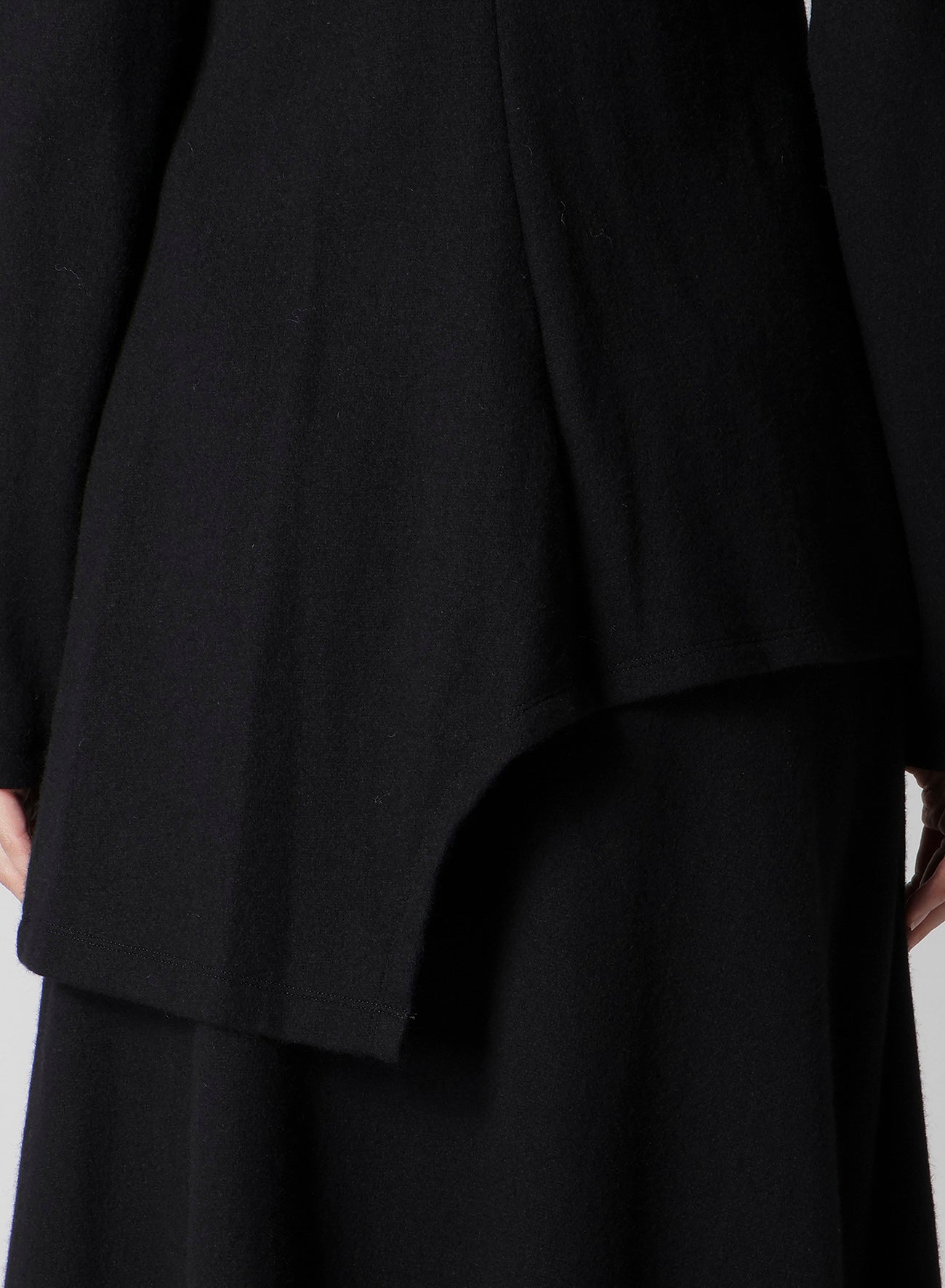 SOFT WOLLEN 1/14 FABRIC COMBI O COLLAR JACKET