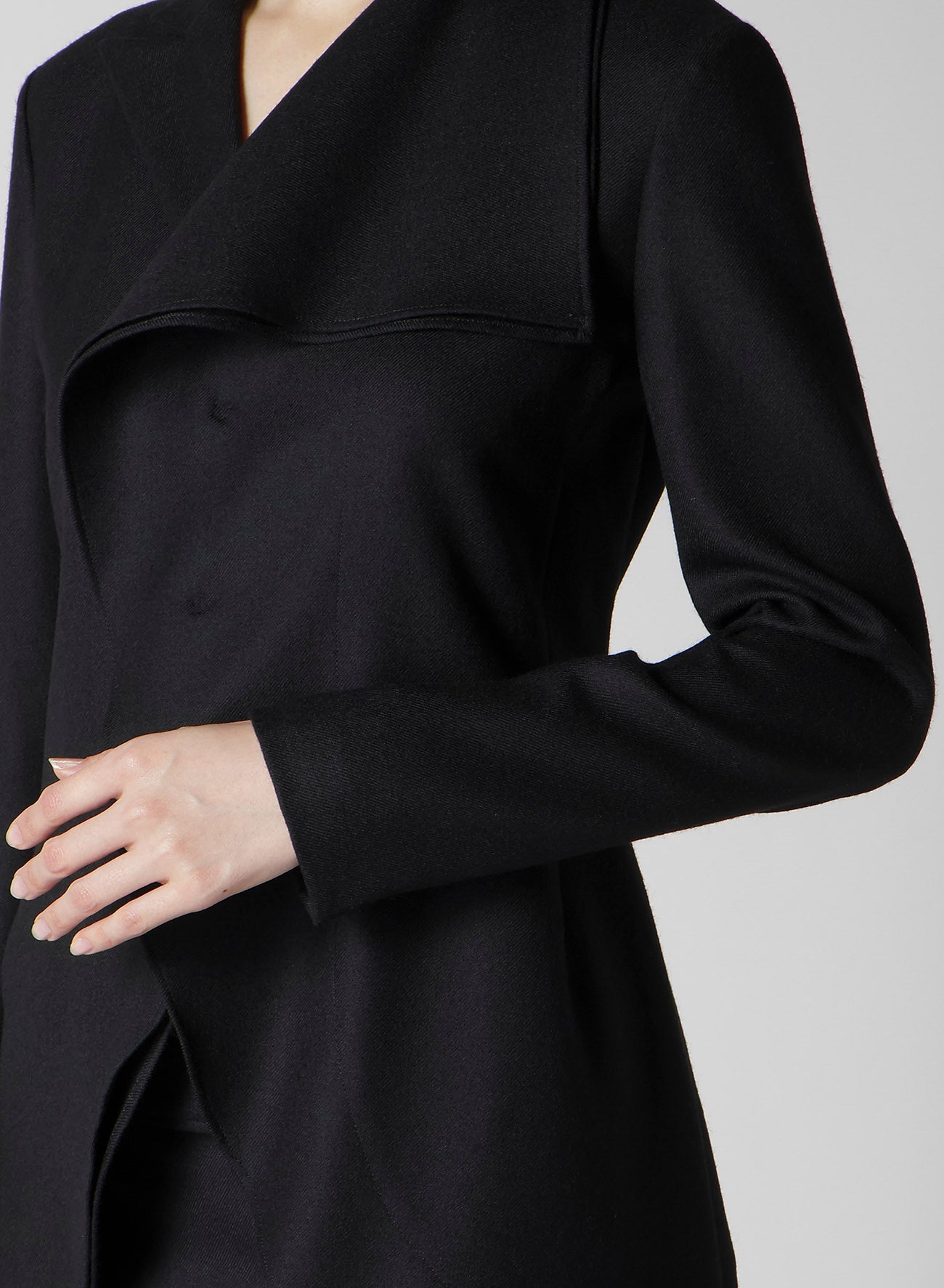 W/SAXONY ASM ROUNDED HEM JACKET