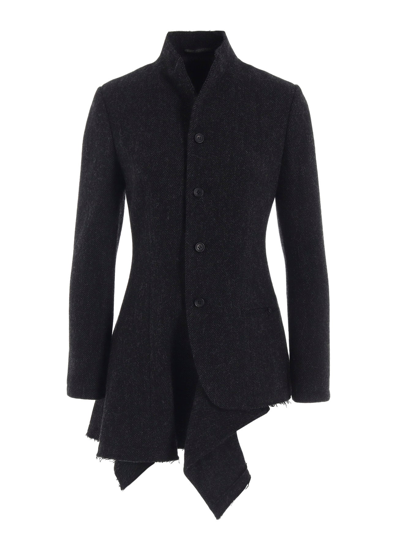 TWEED CLOTH R LONG STAND C JACKET