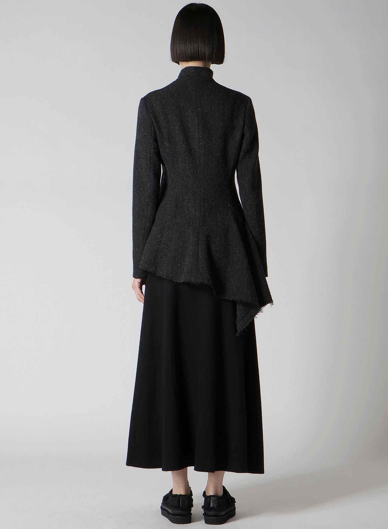 TWEED CLOTH R LONG STAND C JACKET