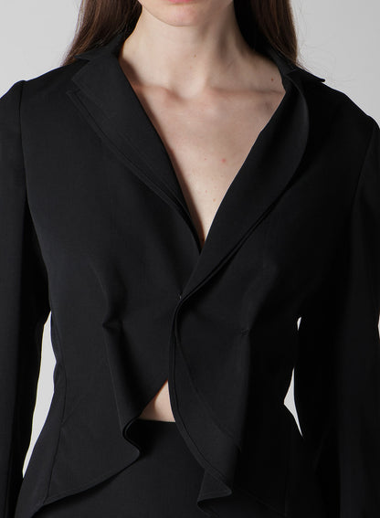 GABARDINE TUCK D SHORT JACKET