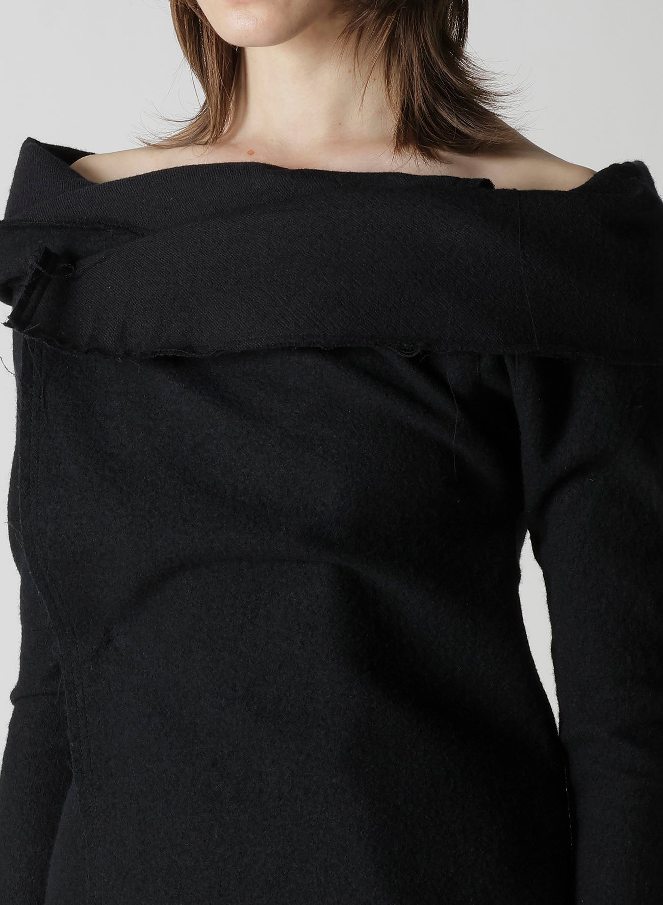 SHRINKED WOOL SERGE TULIP JACKET