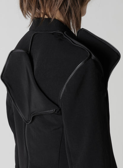 TA/PE CREPE DE CHINE ZIP DETAIL JACKET