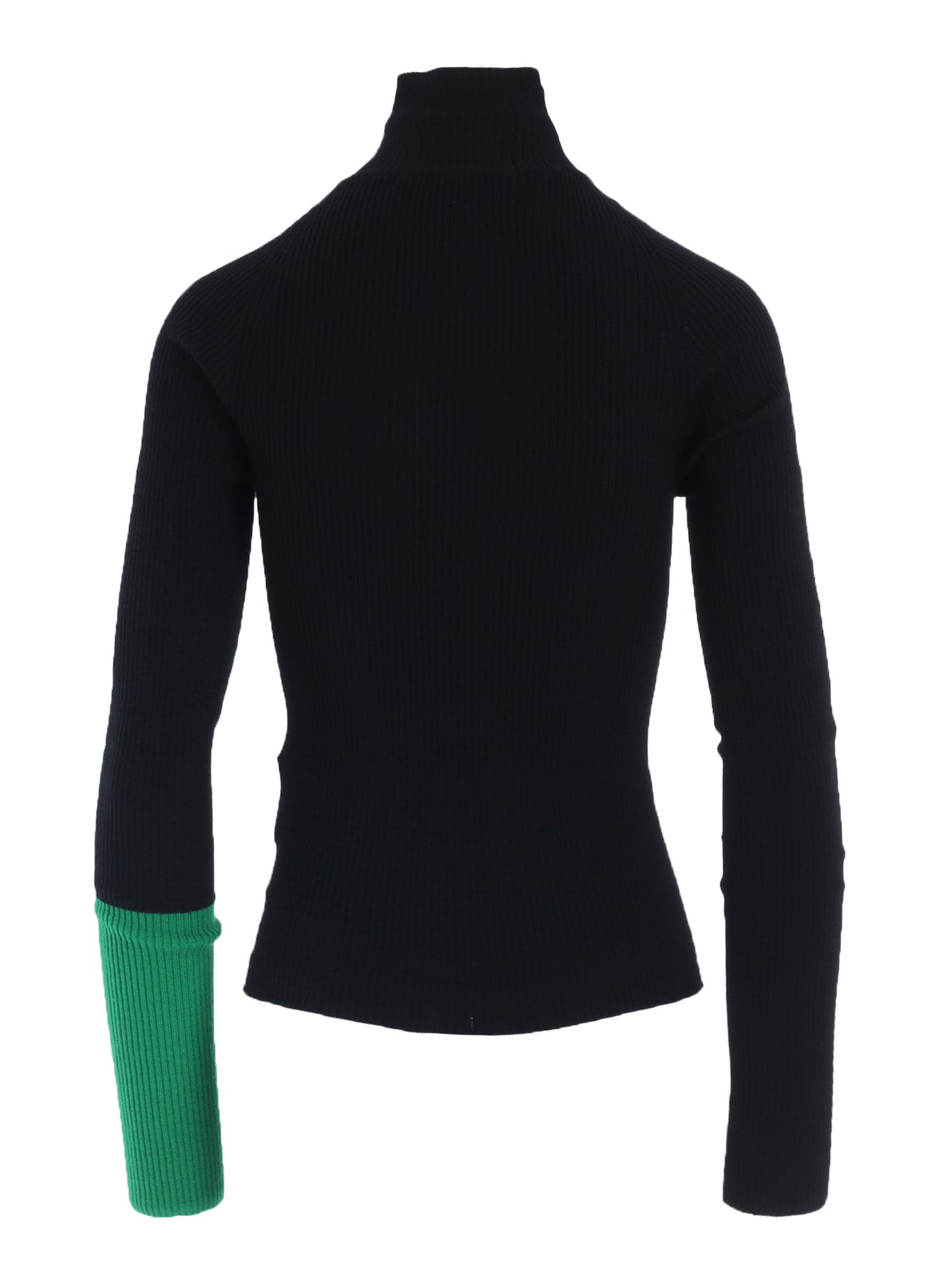 RIB COLOR COMBI HIGH NECK ZIP CD