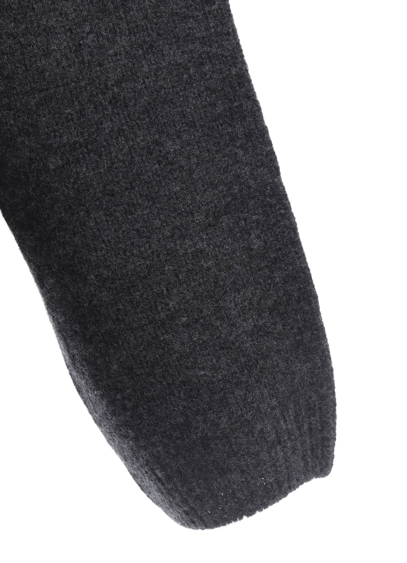 5G3P PLAIN STITCH 1x1 RIB BIG HIGH NECK ZIP CARDIGAN