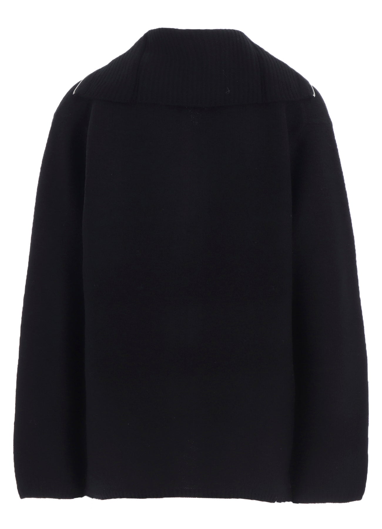 5G3P PLAIN STITCH 1x1 RIB BIG HIGH NECK ZIP CARDIGAN