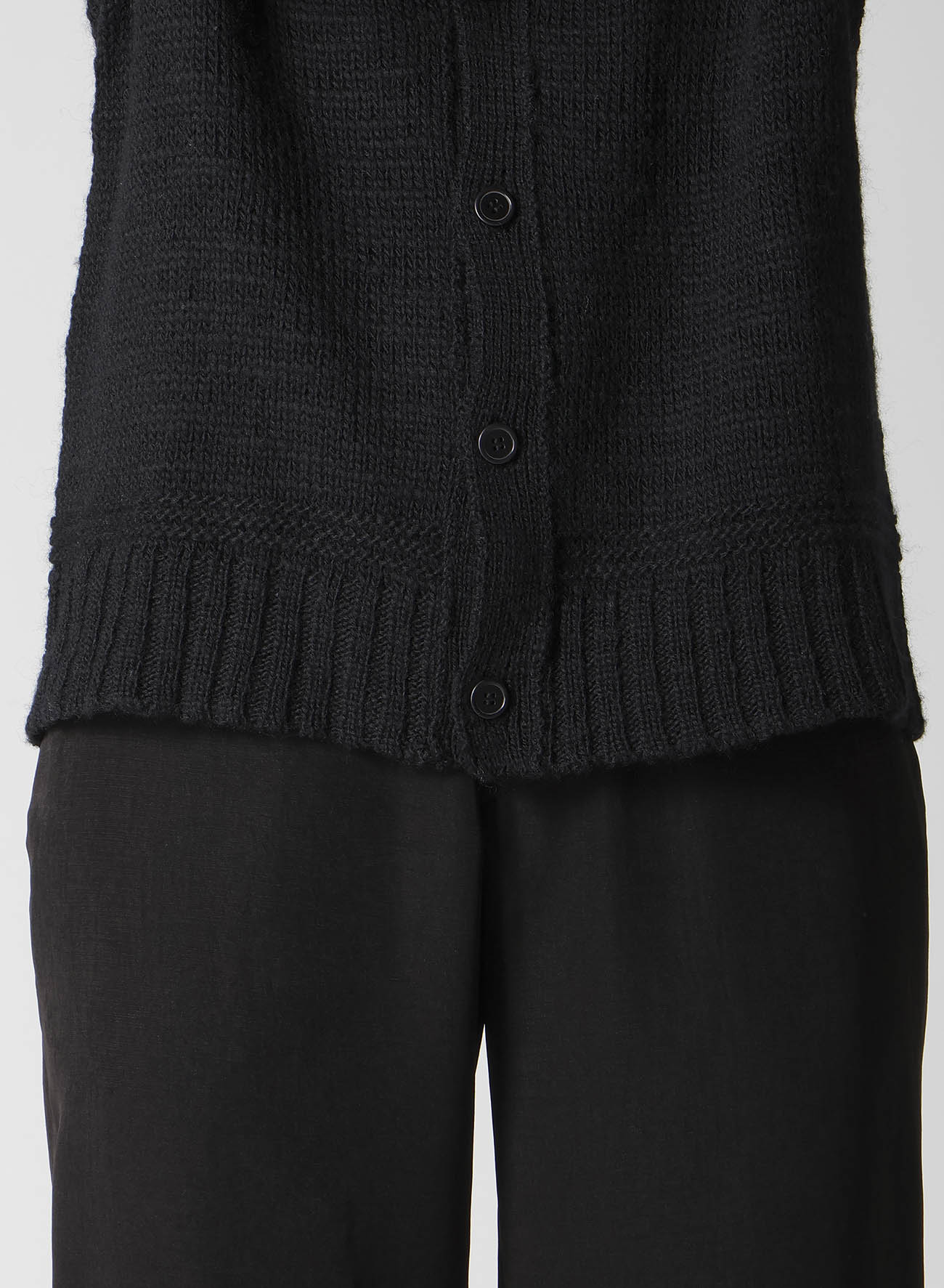 PLAIN STITCH COLOR COMBI V NECK CARDIGAN