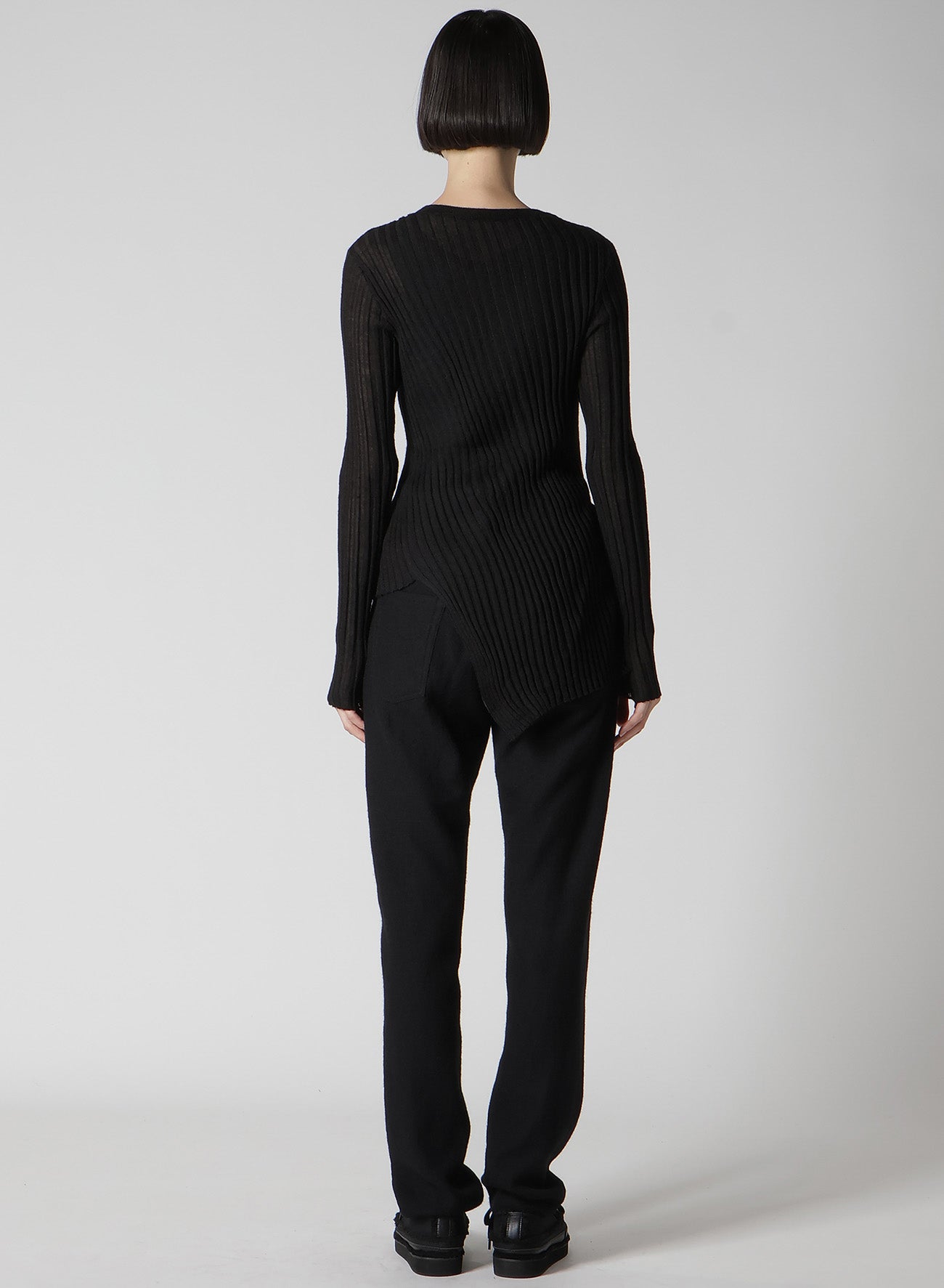 RIB DIAGONAL ROUND NECK PO