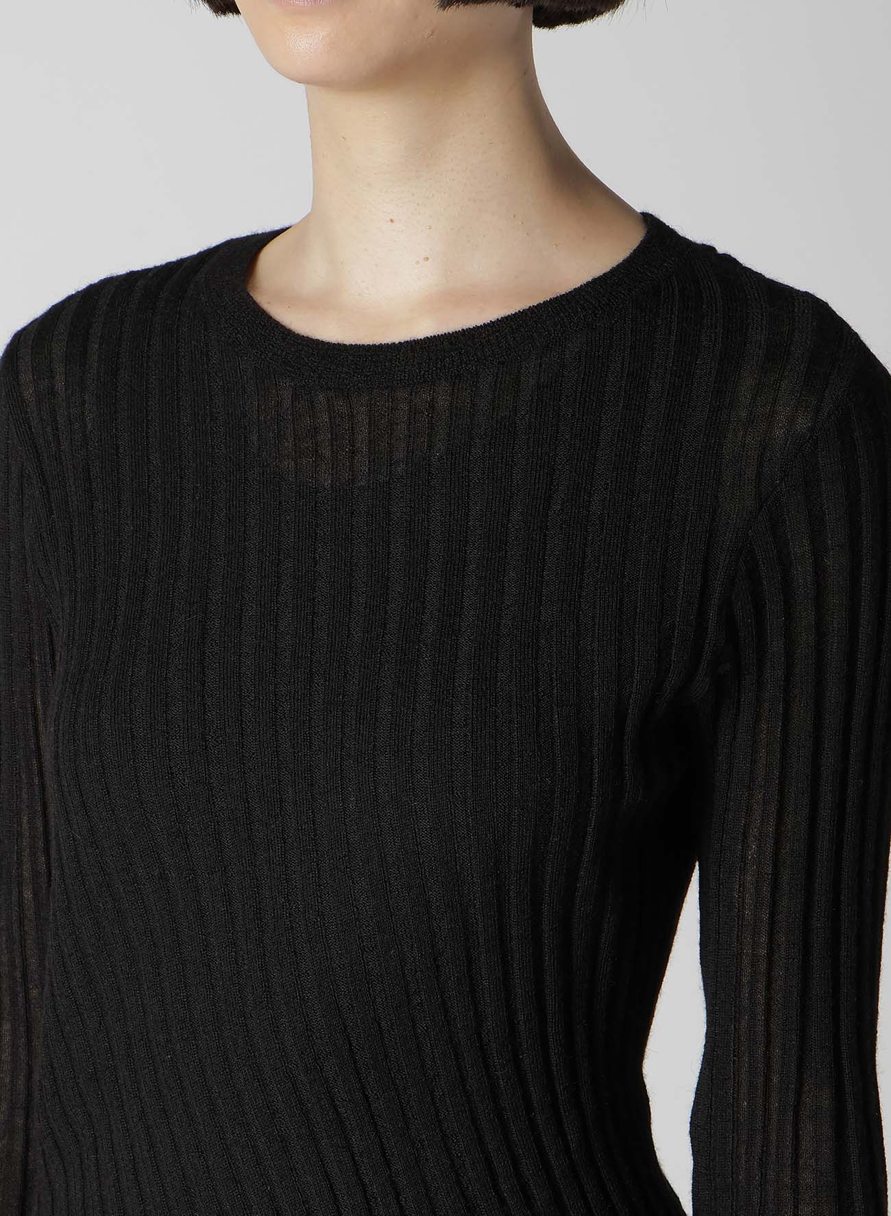 RIB DIAGONAL ROUND NECK PO
