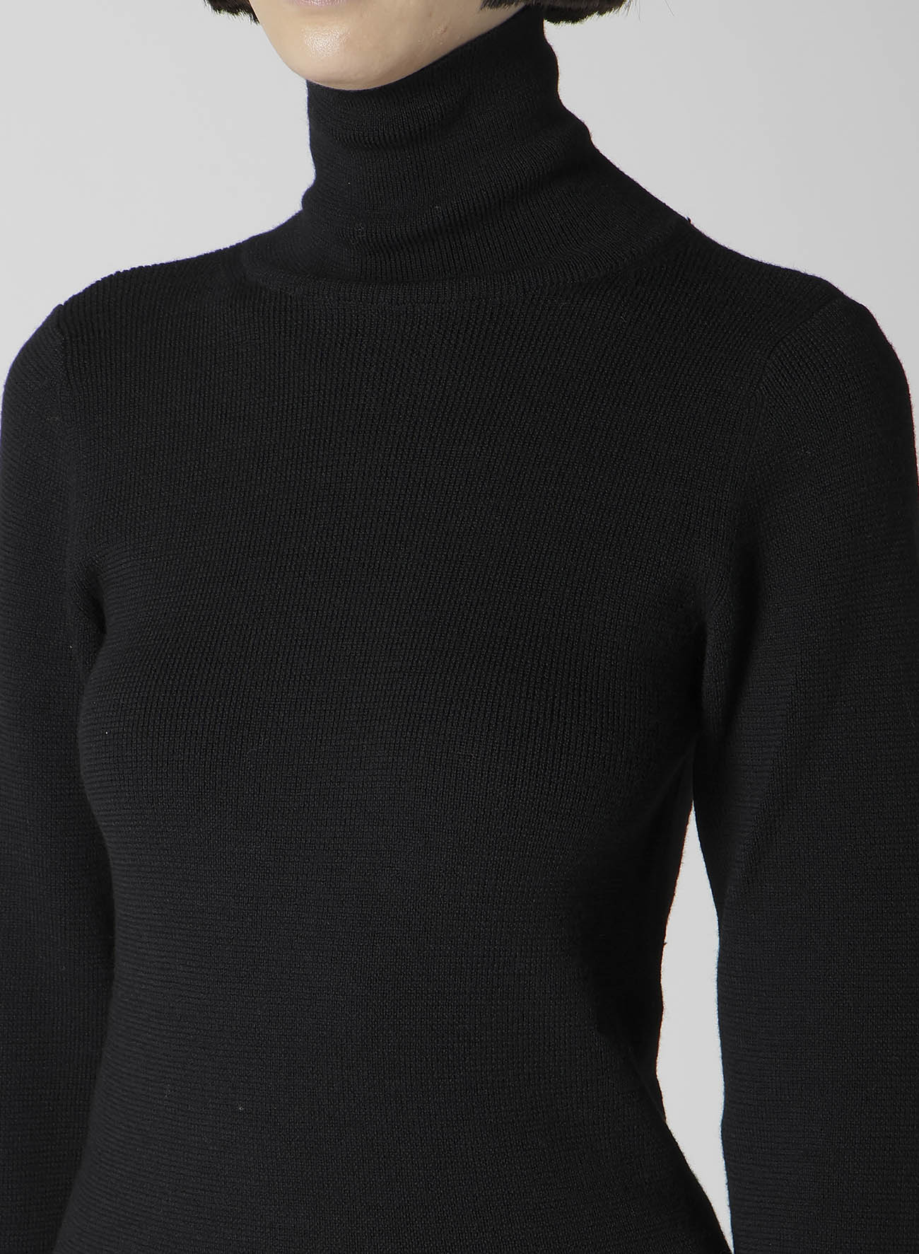 12G RIB JAGGED HEM HIGH NECK PO