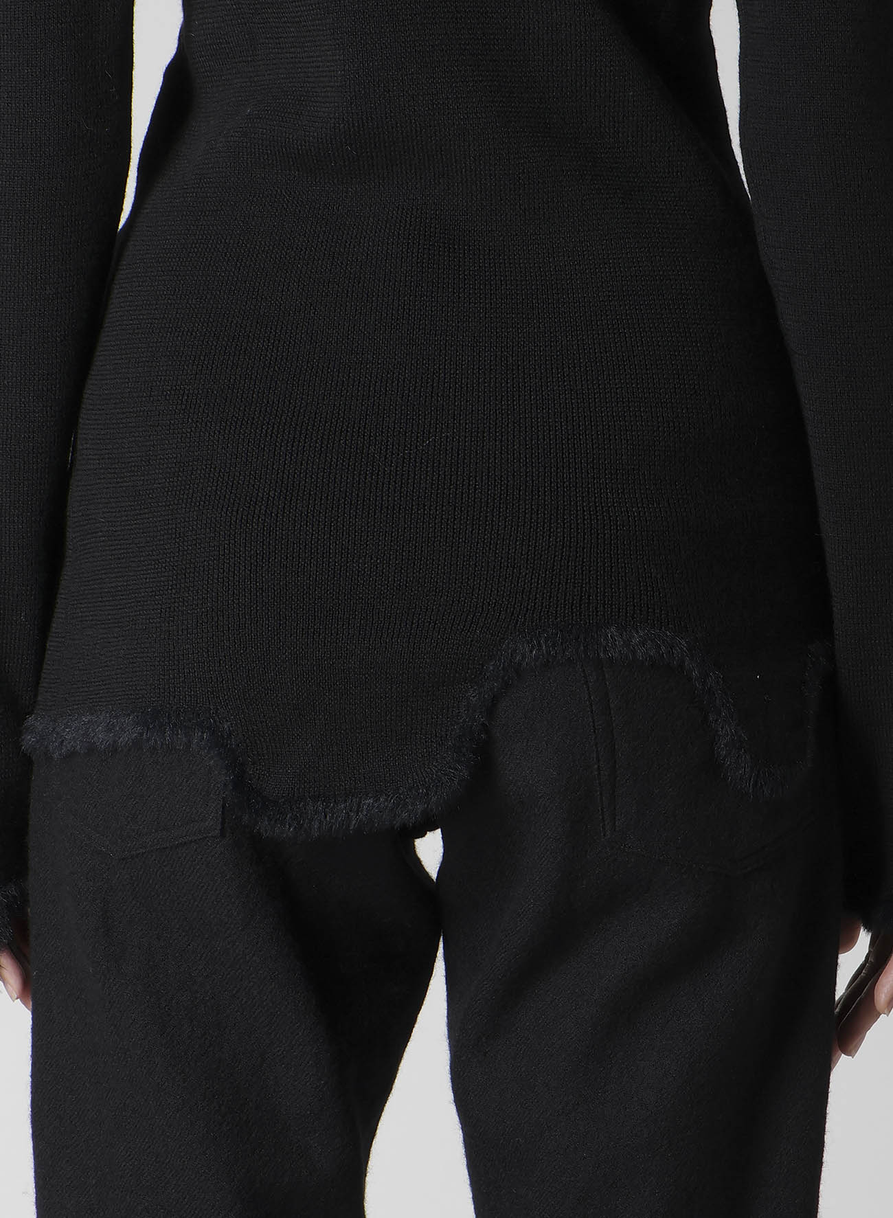 12G RIB JAGGED HEM HIGH NECK PO