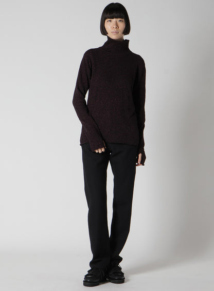 PLAIN STITCH OBLIQUE HIGH NECK PO