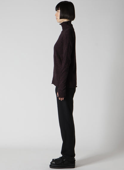 PLAIN STITCH OBLIQUE HIGH NECK PO