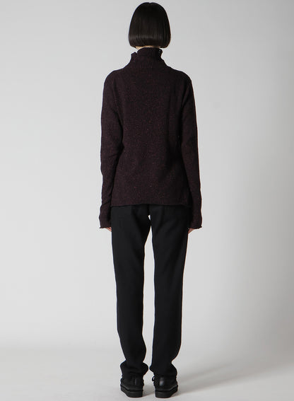 PLAIN STITCH OBLIQUE HIGH NECK PO